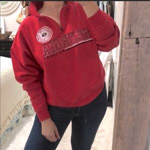 Old Varsity brand size large red Georgia Bulldogs UGA sweatshirt
